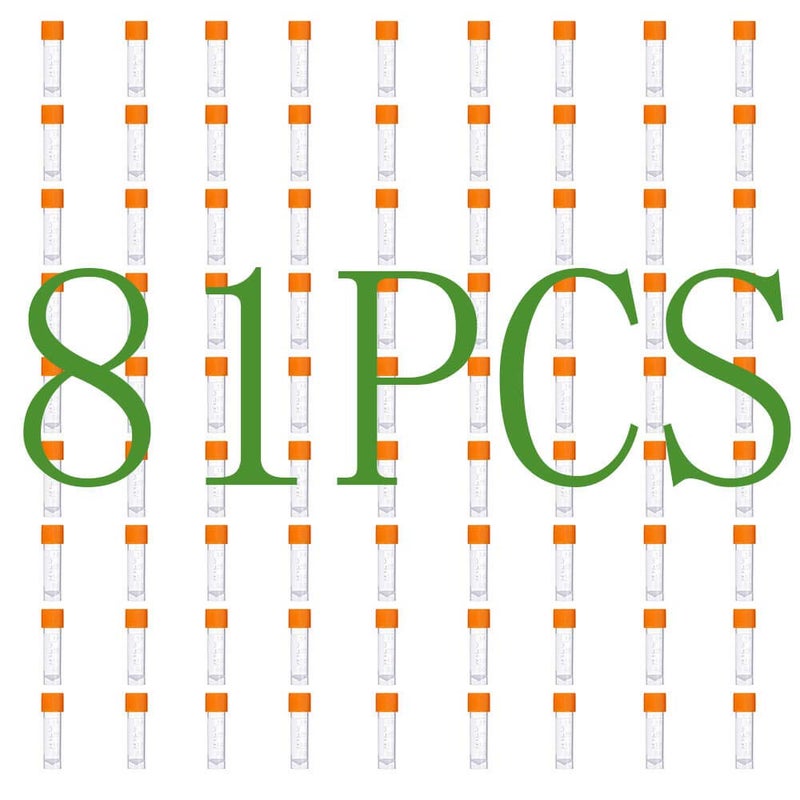 IXGNIJ 81PCS Cryo Tubes 2ml, Plastic Small vials with Screw caps Sample Tubes,PP Material ，with Silica Gel Gasket，Free from DNase, RNase, Human DNA - Image 3